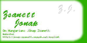 zsanett jonap business card